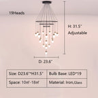 Extra Large Post-Modern Multi-Tier Chandelier for High-Ceiling Room / stairs