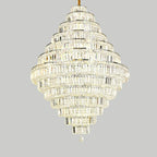 Chrome / Silver / Gold Extra Large Chandelier for Foyer Living Room Staircase Crystal Ceiling Lighting