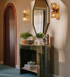 Thea 13-Inch Smoked Glass Wall Sconce