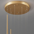 Minimalism Foyer Staircase Chandelier Ceiling Pendant Lighting for Living Room Entryway in Gold / Black Finish