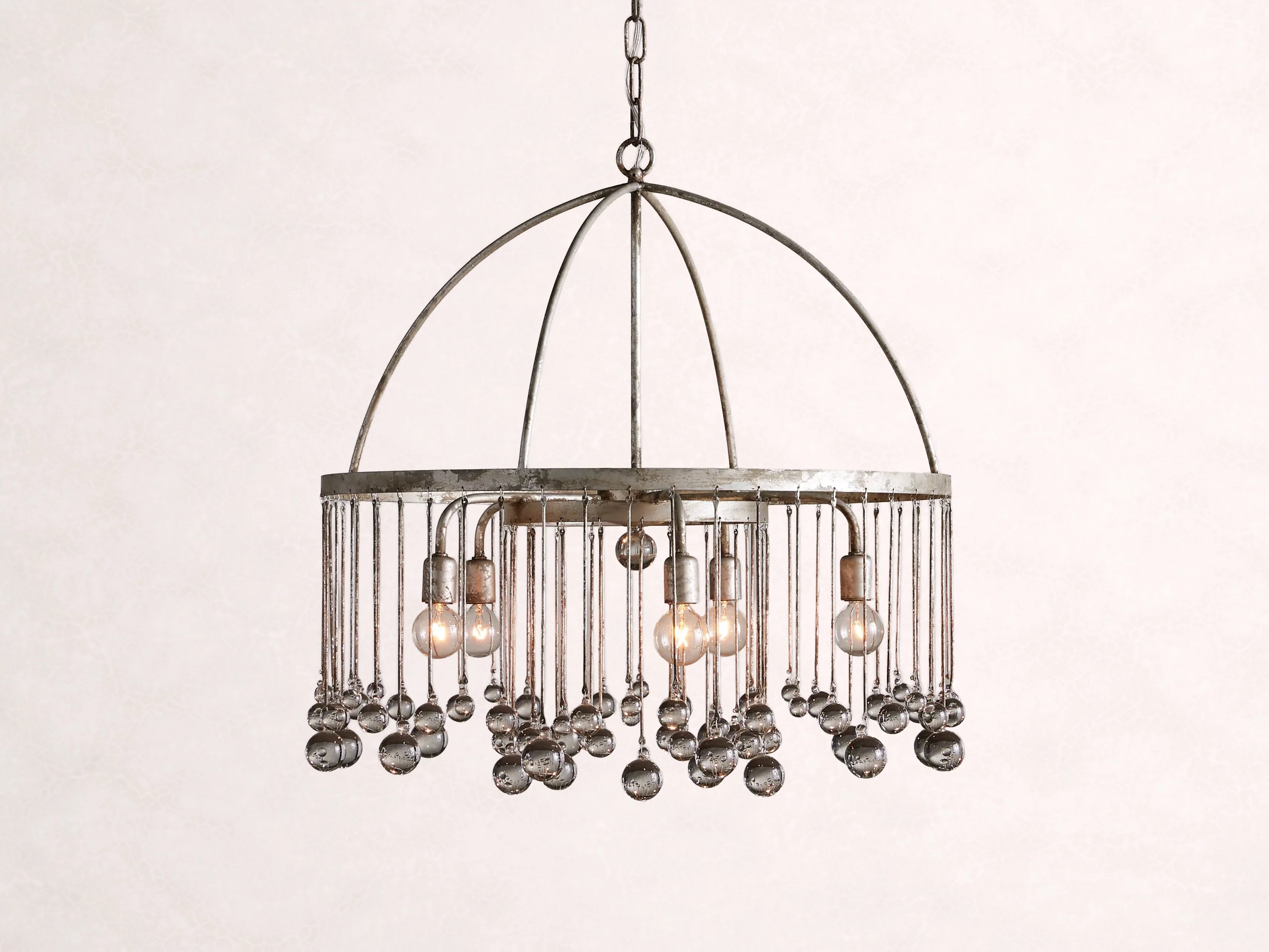 Aubrey Round Chandelier in Silver