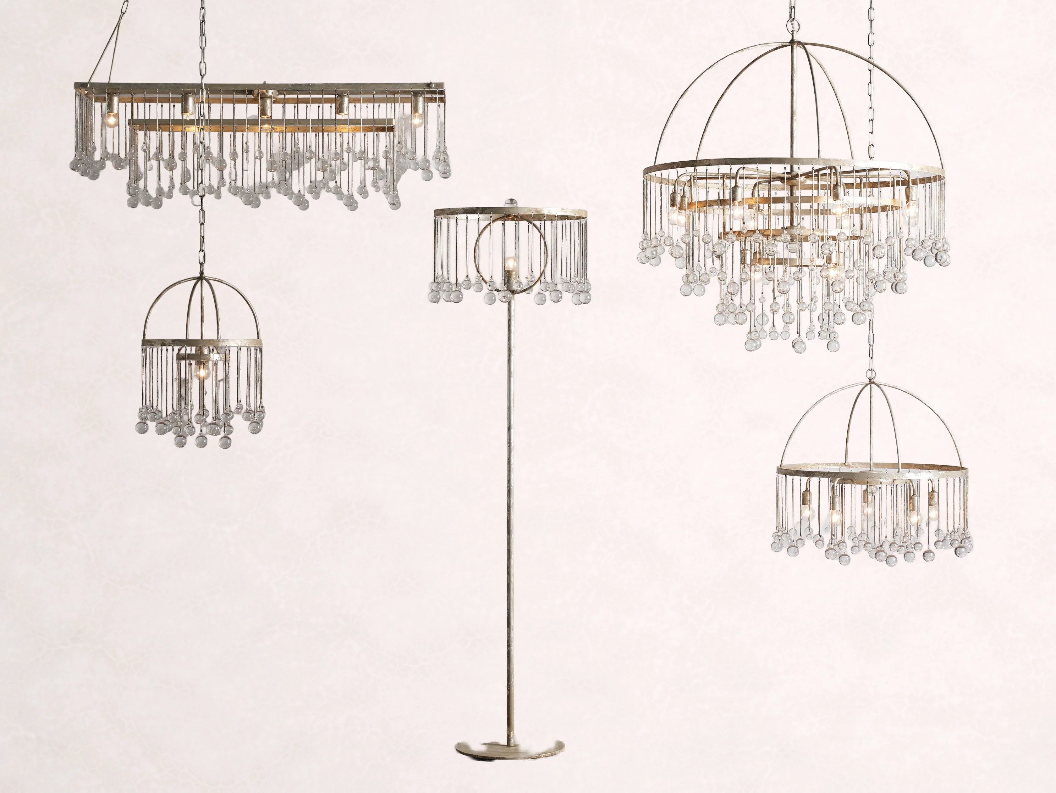 Aubrey Round Chandelier in Silver