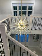 Modern Sputnik Sphere Crystal Chandelier for Low-Ceiling