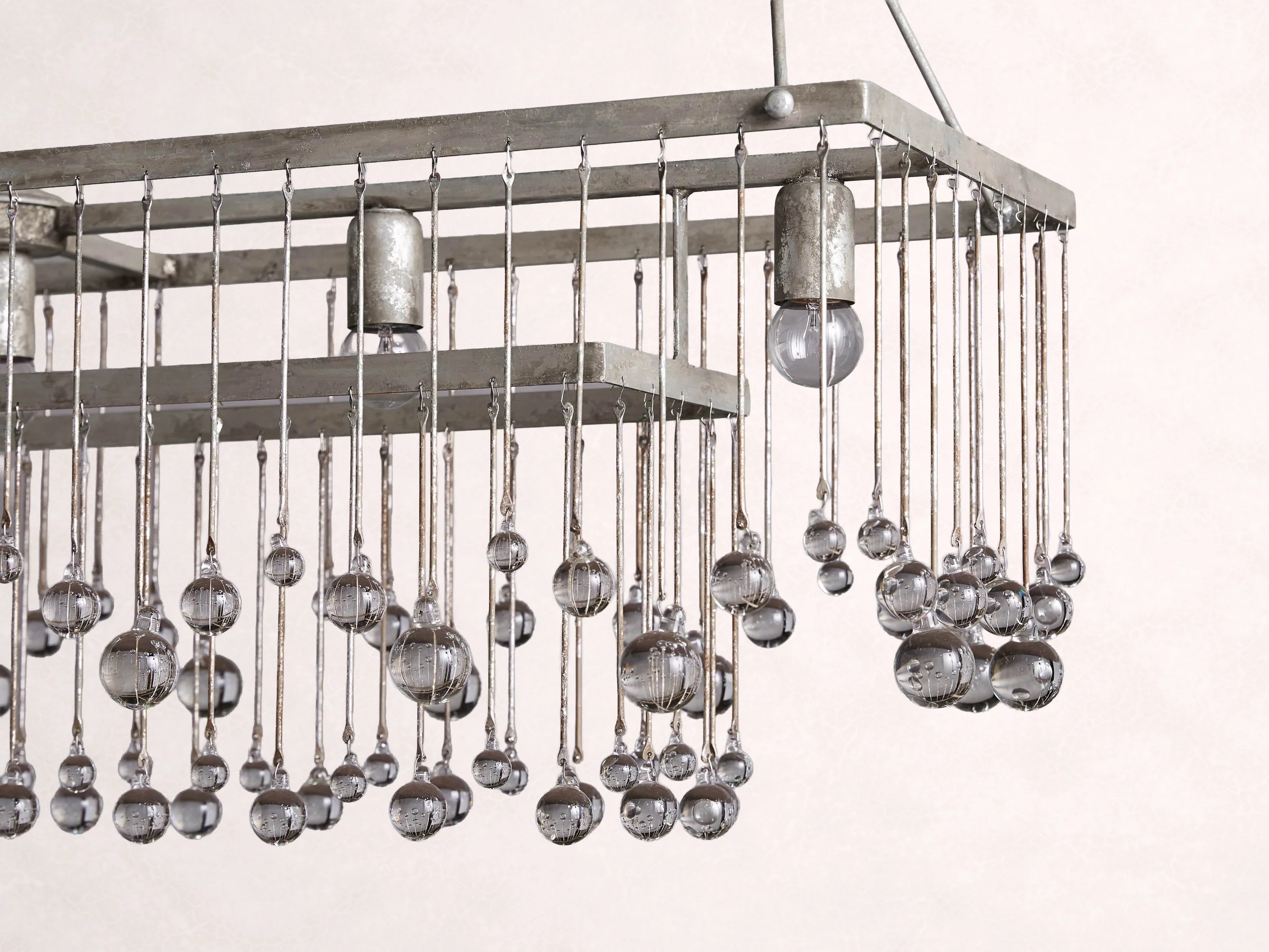 Aubrey Rectangular Chandelier in Silver
