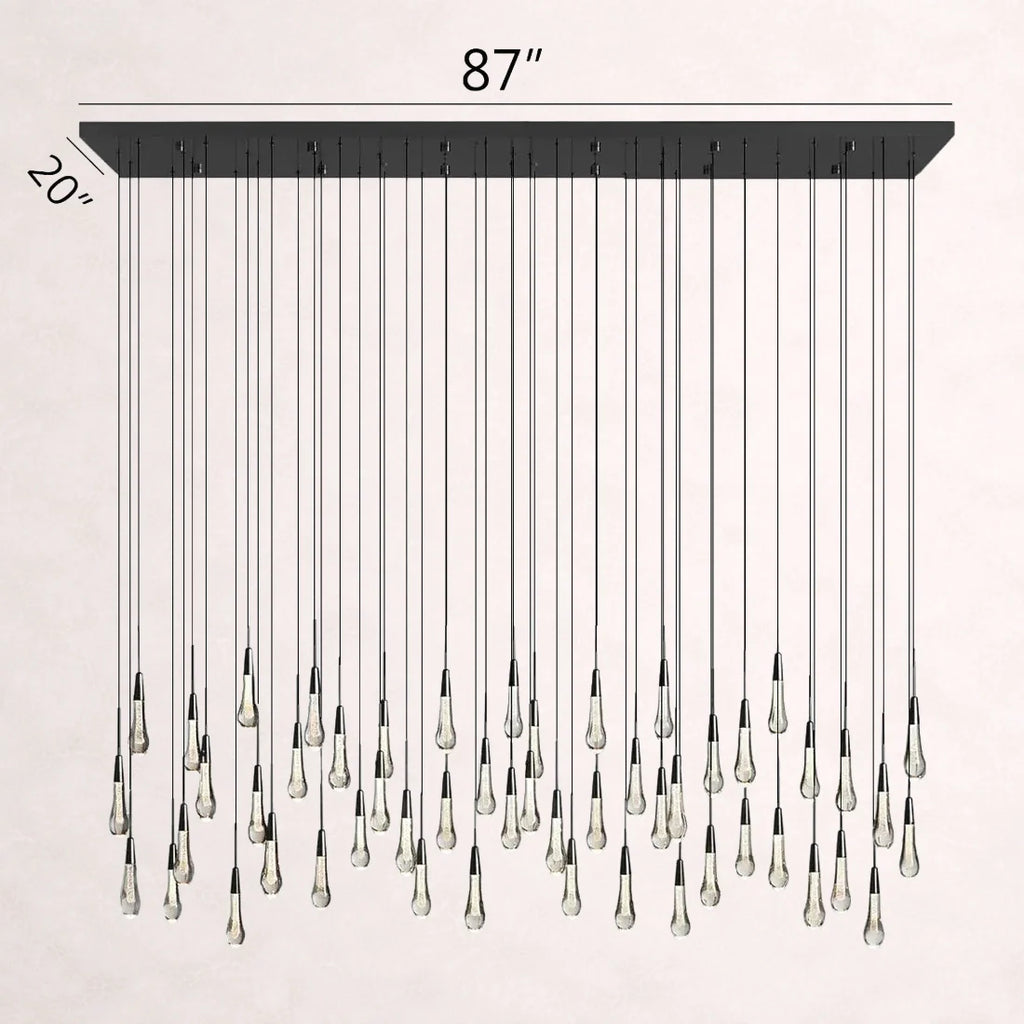 Soltaire Crystal Linear Chandelier 37-Inch50-Inch60-Inch70-Inch87-Inch120-Inchw