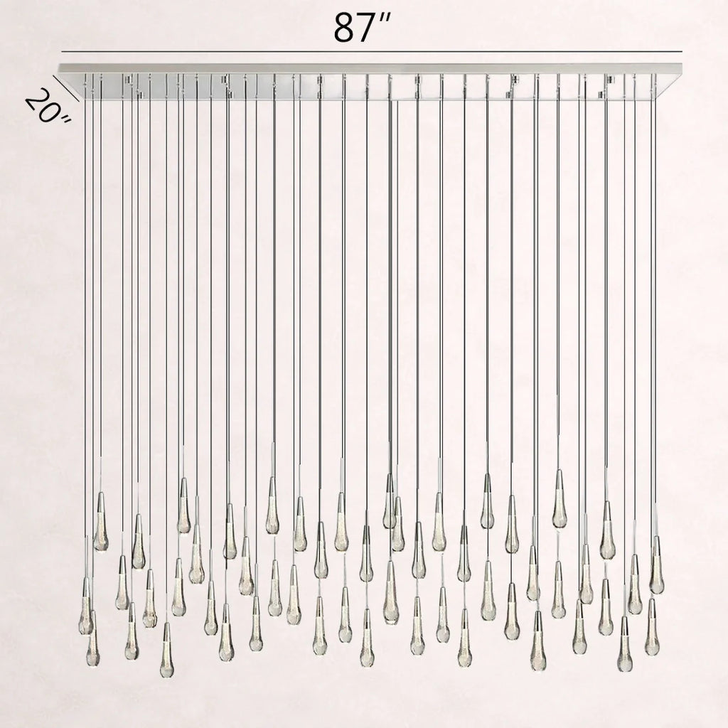 Soltaire Crystal Linear Chandelier 37-Inch50-Inch60-Inch70-Inch87-Inch120-Inchw