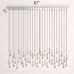 Soltaire Crystal Linear Chandelier 37-Inch50-Inch60-Inch70-Inch87-Inch120-Inchw