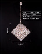 Aesthetic Luxury Conical Crystal Chandelier for Living / dinning Room / foyer / hallway / staircase