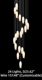 Elegant Flower Chandelier for Foyer / Staircase