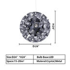 Extra Large Artistic Globe Morning Glory Chandelier Modern Designer Chalice Suspension Pendant Light for