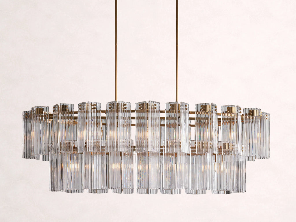 Delsie Oval Tiered Chandelier 63-Inch72-Inchw
