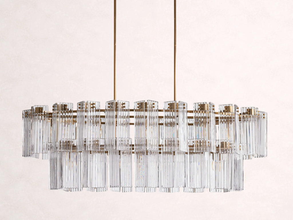Delsie Oval Tiered Chandelier 63-Inch72-Inchw