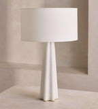 Alabaster Table Lamp with Antique Brass Detail - Erhaus product image 2