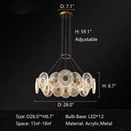 Modern Light Luxury Creative Round Acrylic Pendant Chandelier for Living / dining Room / bedroom
