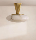 Tessa 13-Inch Alabaster Flush Mount Ceiling Light