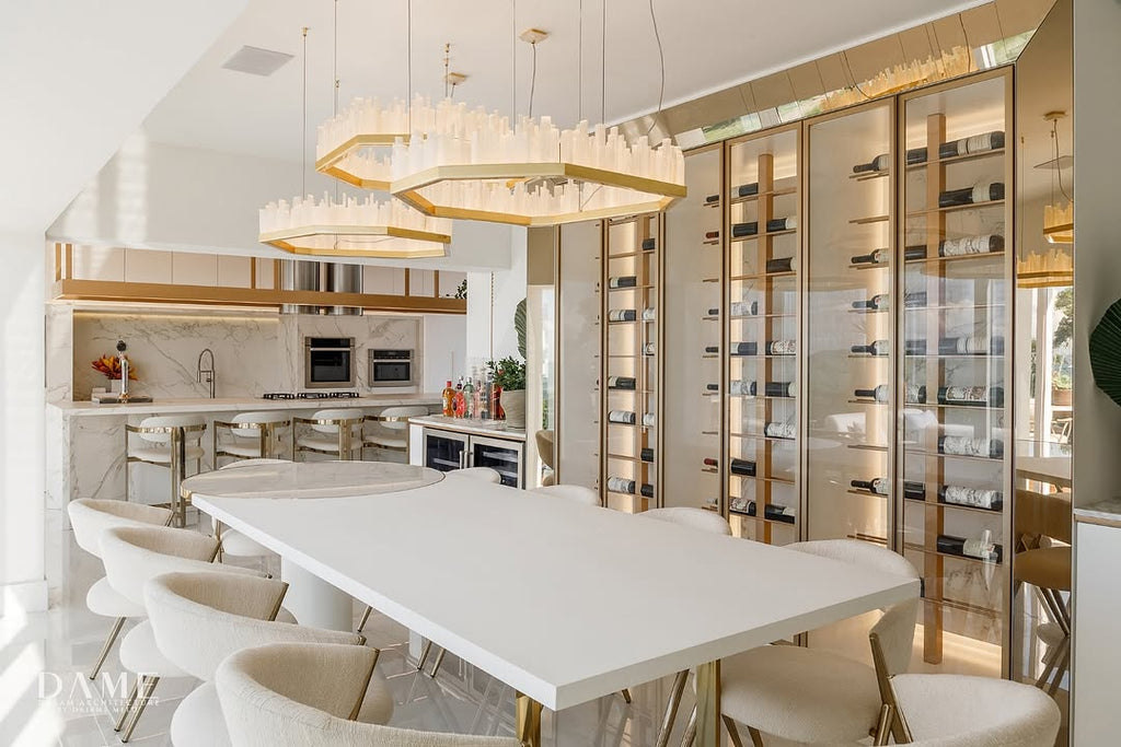 Modern Irregular Natural Crystal Chandelier for Living / dining Room