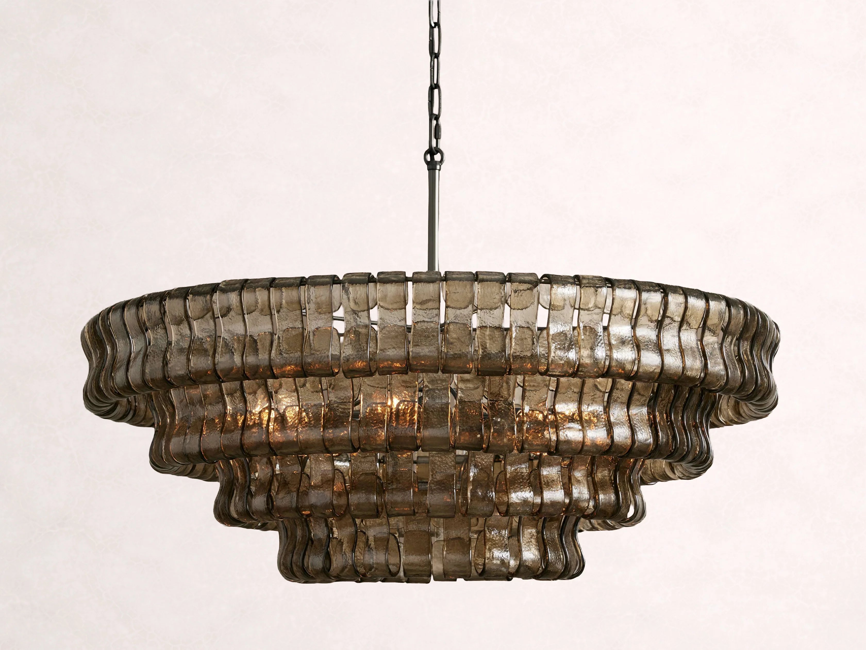 Ghiaccio Glass Round Chandelier