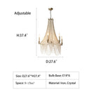 Extra Large European Crystal Beaded Chandelier Candle Light for Stairs / Duplex / Villa