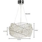 Round Crystal Ring Chandelier in Silver / gold Finish for Lowg-Ceiling