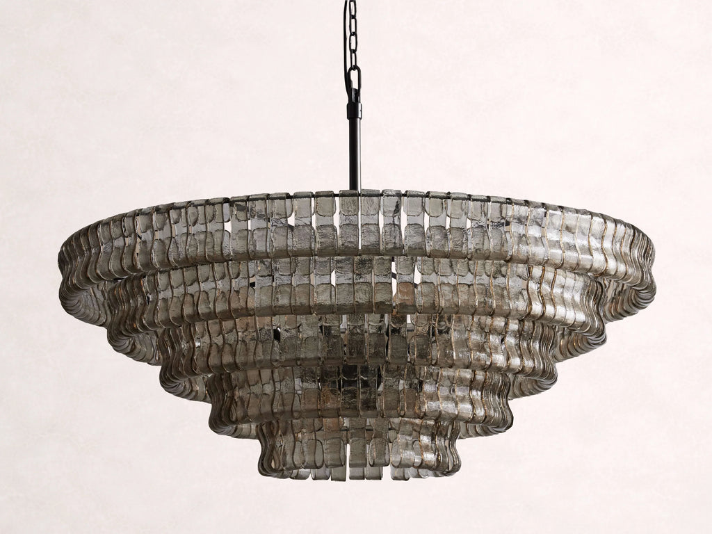 Ghiaccio Glass Round Chandelier