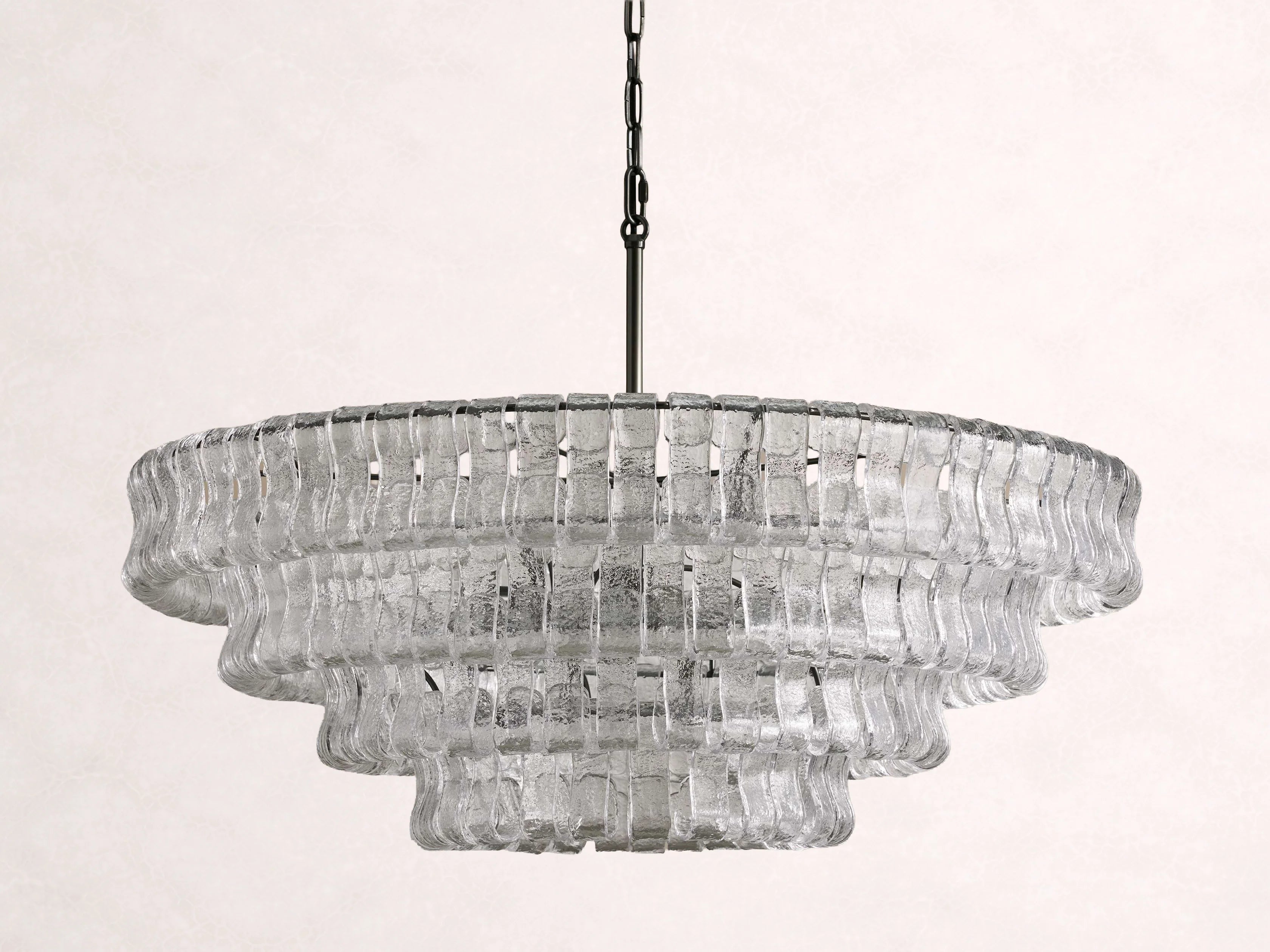 Ghiaccio Glass Round Chandelier