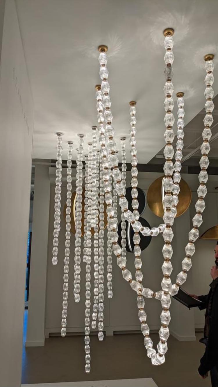 Creative Glass Pearl Necklace Pendnat Chandelier for Living / dining Room / staircase