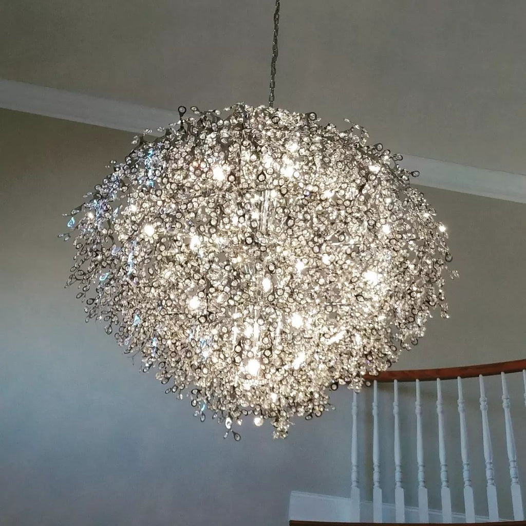 Modern 10 / 13 / 21-Light Gyroscopic Chrome Pendant Light Fixtures for Dining Room / living Room