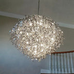 Modern 10 / 13 / 21-Light Gyroscopic Chrome Pendant Light Fixtures for Dining Room / living Room
