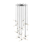 Modern Floating Acrylic Stick Chandelier for High-Ceiling