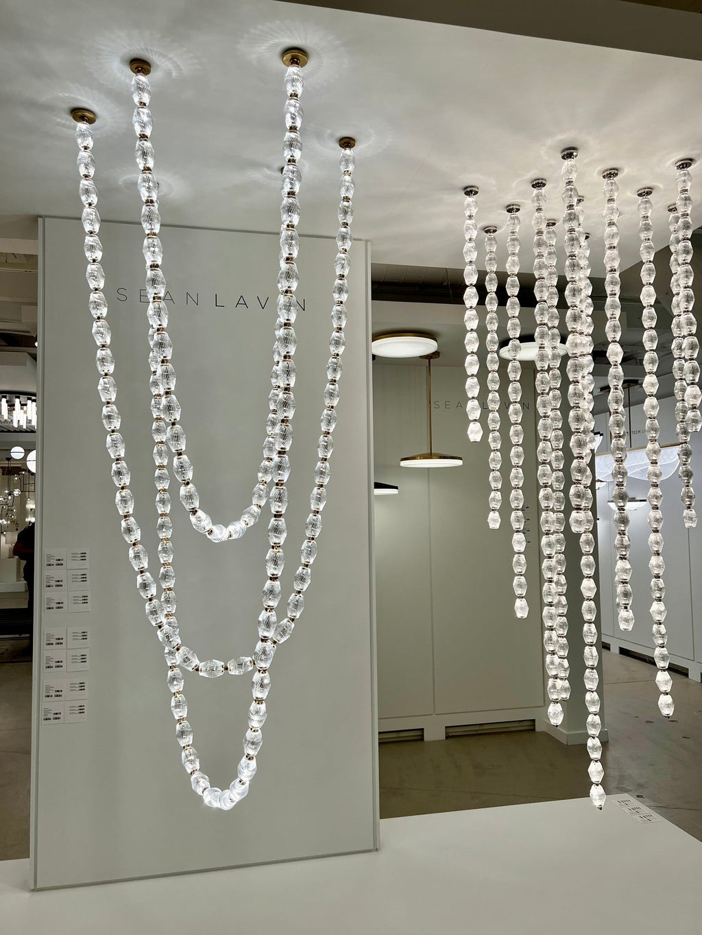 Creative Glass Pearl Necklace Pendnat Chandelier for Living / dining Room / staircase