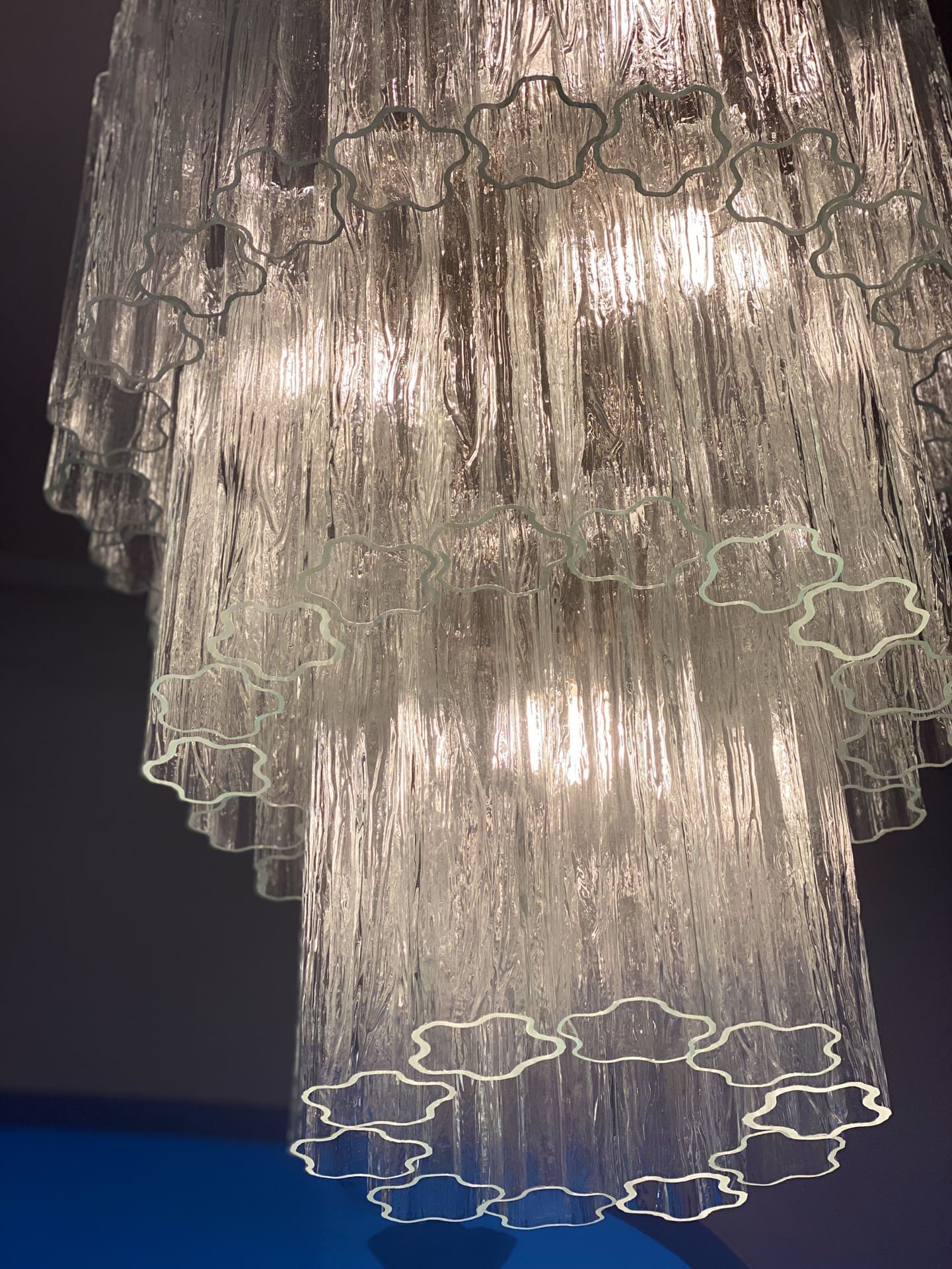 Murano Glass Chandelier – 52 Tubes – Transparent