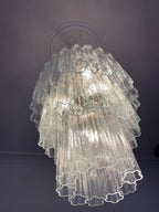 Murano Glass Chandelier – 52 Tubes – Transparent