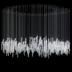 Luméa Organic Glass Tube Cluster Chandelier