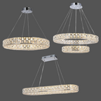 Light Luxury Round / oval Spliced Crystal Chandelier for Living / dining Room / kitchen Island