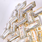 Post-Modern Light Luxury Fence Crystal Chandelier Suit for Living / dining Room
