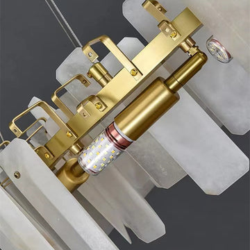 Alabaster Flake Round Chandelier 20-Inch23-Inch31-Inch39-Inch