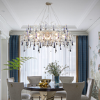 Iris Raindrop Crystal Branch Chandelier 31-Inch39-Inch47''