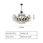 European Retro Light Luxury Crystal Pendant Electronic Candle Chandelier for Living Room / Dining Room /