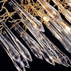Iris Raindrop Round Branch Crystal Chandelier
