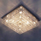 Modern Square Flush Mount Crystal Light for Living Room / bedroom / dining Room