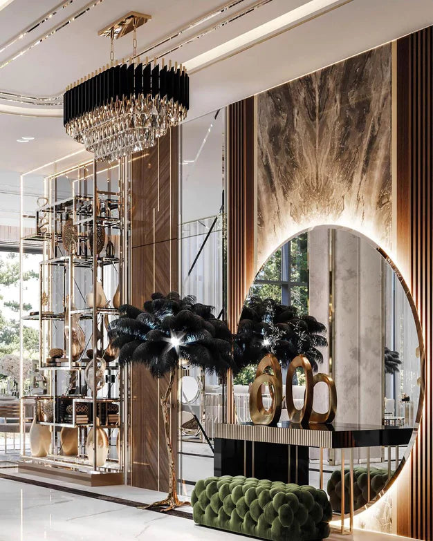 Modern Luxury Multi-Tier Oval / round Crystal Tiered Chandelier