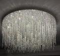 Modern Luxury Tassel Flush Mount Oval / round Crystal Chandelier Set for Living Room / bedroom / dining Room