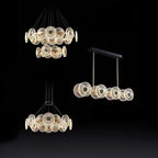 Modern Light Luxury Creative Round Acrylic Pendant Chandelier for Living / dining Room / bedroom