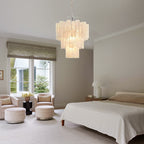 Murano Glass Chandelier – 48 Tubes – Alabaster White