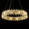 Shiny Crystal Chandelier for Living Room Ice Clear Ceiling Lamp for Dining / Bedroom Hallway Light