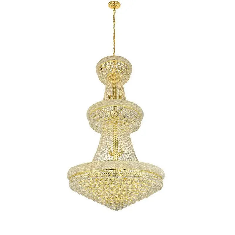 Kaler Elegant Luxury Living Room Three Tier Crystal Chandelier 30-Inch