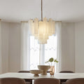 Murano Glass Matte White Chandelier – 36 Tubes