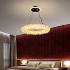 Derek Modern Rock Quartz Crystal Cluster Halo Chandelier