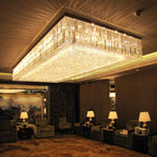 Large Rectangular Banquet Hall Crystal Chandelier