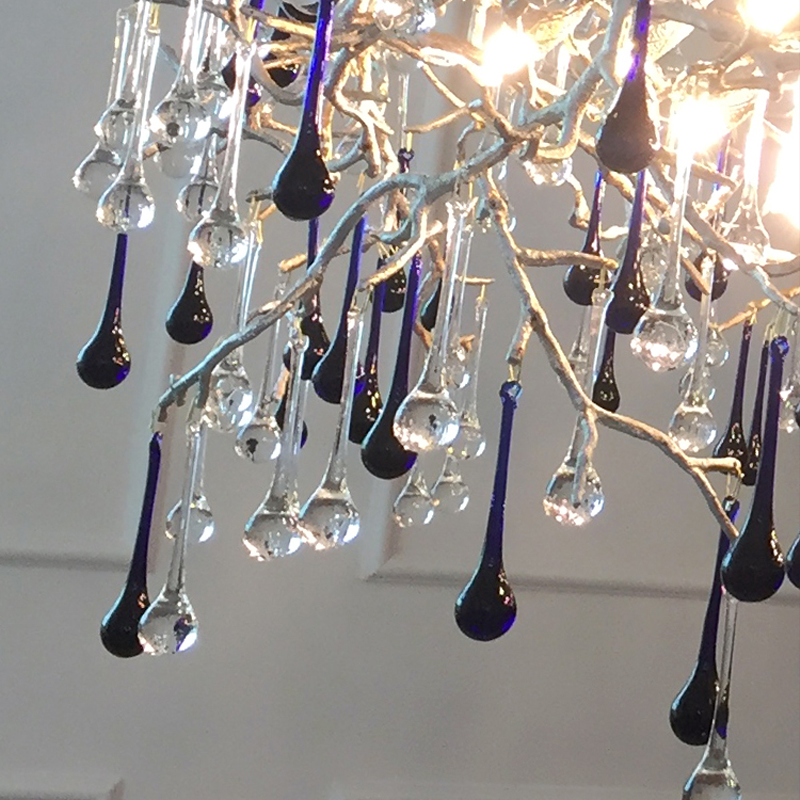 Iris Raindrop Crystal Branch Chandelier 31-Inch39-Inch47''